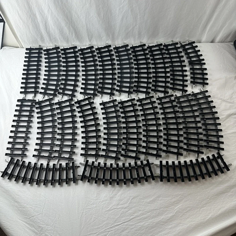 Bachmann Train Track G Gauge Straight & Curved Black Lot Of 23 Used Vintage - Picture 8 of 13